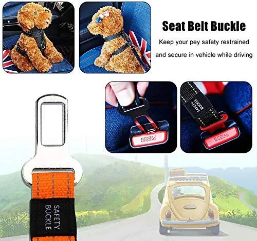Correa para perro resistente, especialmente para perros grandes de hasta 150 libras, 6 pies, reflectante para entrenamiento, absorción de golpes, correa elástica con hebilla para cinturón de seguridad de coche, 2 asas acolchadas para control adicional