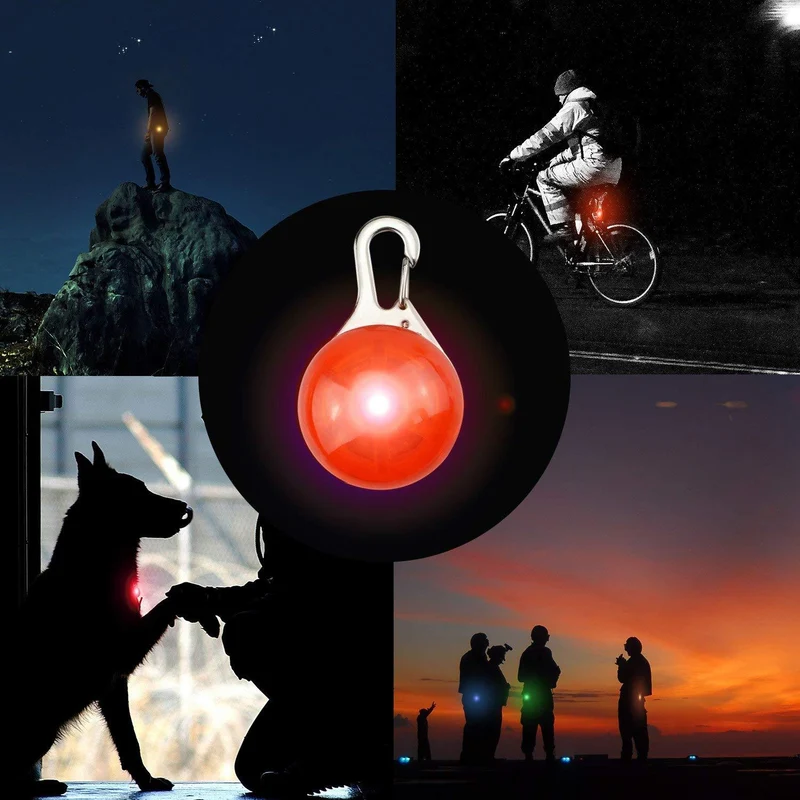 6 Pack impermeable SpotLit perro/gato collar Luz, Luces LED de seguridad para perros y gatos, resistente a la intemperie Light Up Perro Cuello con 3 modos de parpadeo, con 6 Extra Baterías de reemplazo, 6 unidades