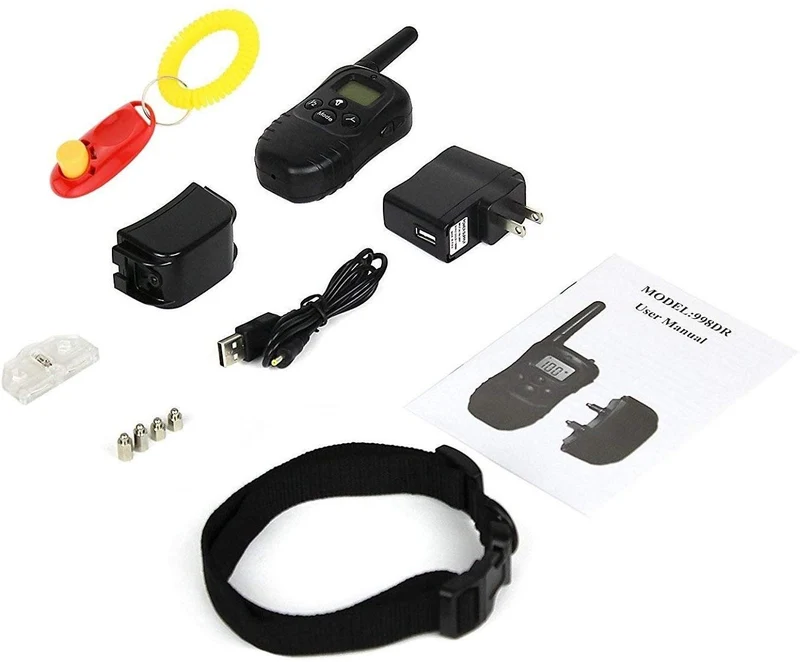 eXuby Collar de Golpe para Perros Pequeños con Mando a Distancia - Incluye 2 Collares (Pequeño y Mediano) + Entrenamiento Gratis Clicker Perro - 3 Modos (Sonido, vibración y Golpeo) - Ahorra dinero con Baterías Recargables