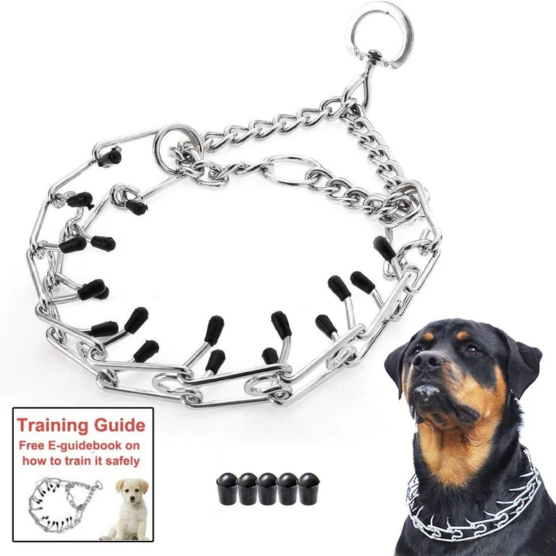 Mayerzon Collar de entrenamiento para perro, acero inoxidable, con puntas cómodas