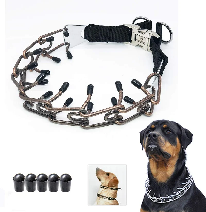 Mayerzon Collar de entrenamiento para perro, acero inoxidable, con puntas cómodas
