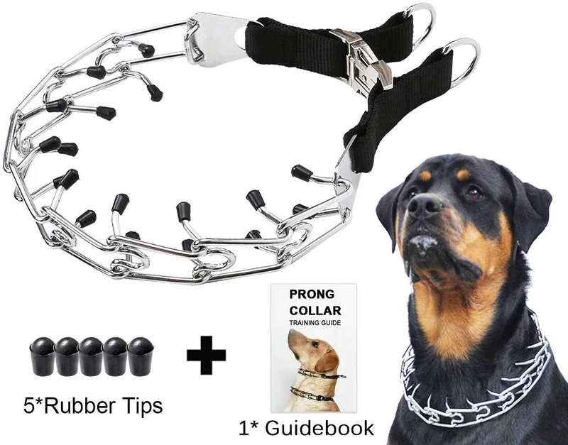 Mayerzon Collar de entrenamiento para perro, acero inoxidable, con puntas cómodas