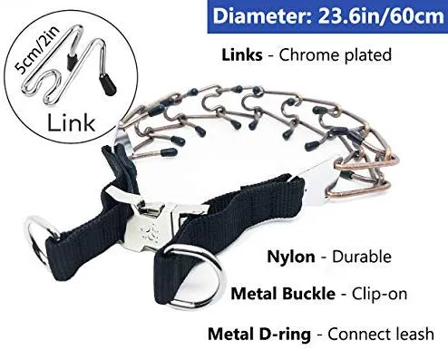 Mayerzon Collar de entrenamiento para perro, acero inoxidable, con puntas cómodas