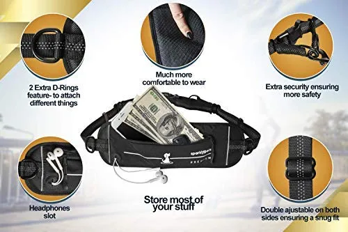 SparklyPets Hands-Free Dog Leash for Medium and Large Dogs – Professional Harness with Reflective Stitches for Training, Walking, Jogging and Running Your Pet