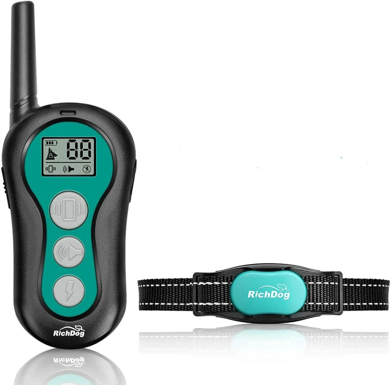 Collar de entrenamiento para perros – 1000 pies recargable collar de choque con mando a distancia, 3 modos de entrenamiento, 0 ~ 99 niveles de pitido y vibración y choque, no daña el cuello de choque impermeable para perros, apto para perros pequeños y me