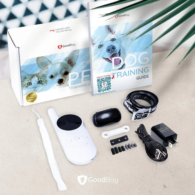 GoodBoy - Mini collar remoto para perros con pitido y modos de vibración para entrenamiento de comportamiento de mascotas, resistente al agua y rango de 1000 pies, apto para perros extra pequeños a medianos (5-15 libras)