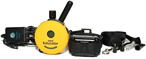 Paquete de 2 artículos – E-Collar – ET-300-1/2 Mile remoto impermeable entrenador Mini Educador – estático, vibración y sonido estimulación collar con PetsTEK perro entrenamiento Clicker Kit de entrenamiento, Básico