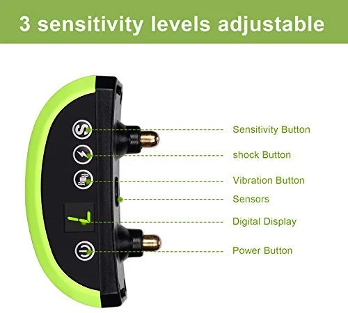 Collar para perro sin ladridos con detección inteligente de vibración y golpes inofensivos – Dispositivo recargable antiladridos para perros pequeños, medianos y grandes