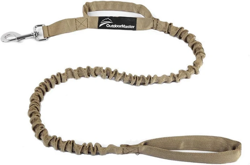 Correa de cuerda elástica para perros Outdoormaster; para mayor seguridad y comodidad de su perro.