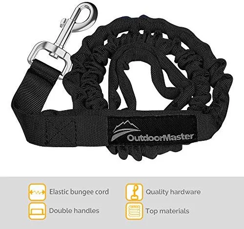 Correa de cuerda elástica para perros Outdoormaster; para mayor seguridad y comodidad de su perro.