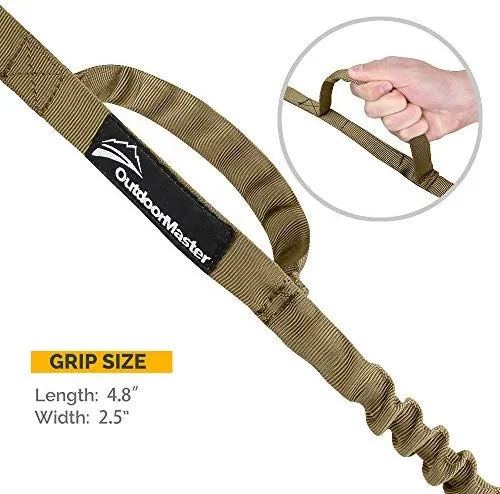 Correa de cuerda elástica para perros Outdoormaster; para mayor seguridad y comodidad de su perro.