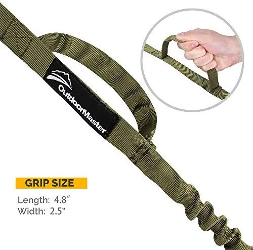 Correa de cuerda elástica para perros Outdoormaster; para mayor seguridad y comodidad de su perro.