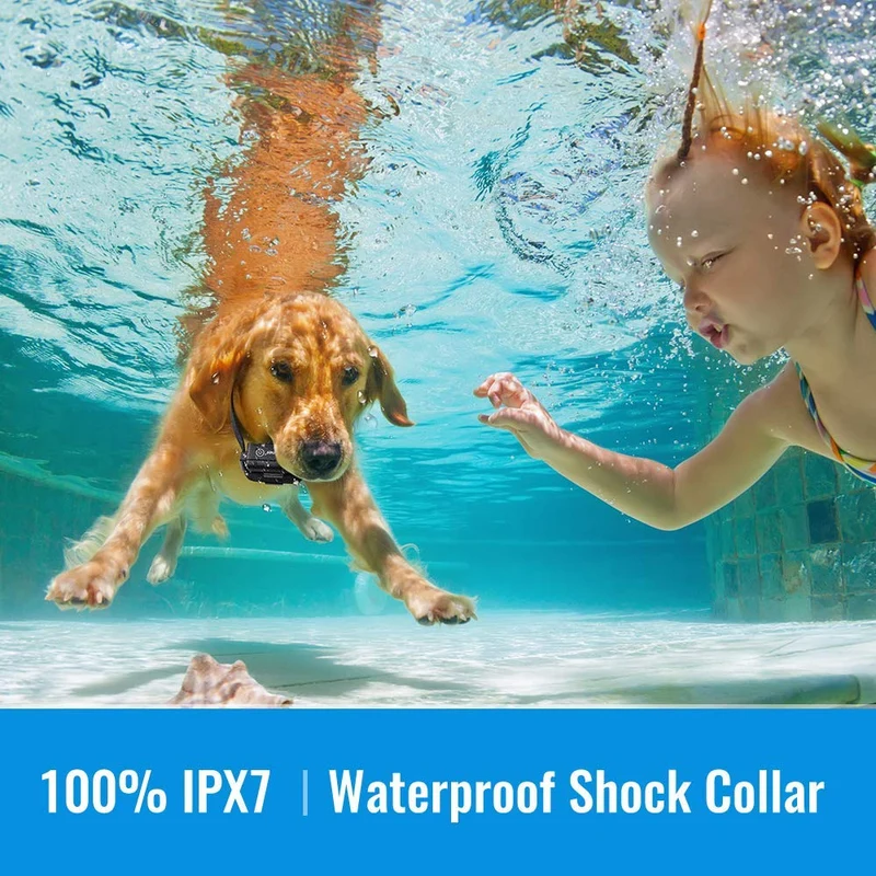 Collar de entrenamiento para perros – Recargable a distancia para perros pequeños, medianos, grandes con 3 modos correctivos de entrenamiento remoto, golpes, vibración, pitido, 100% impermeable E-collar entrenador