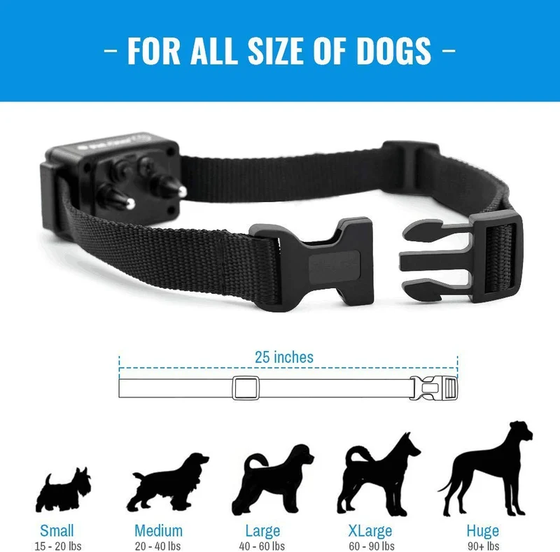 Collar de entrenamiento para perros – Recargable a distancia para perros pequeños, medianos, grandes con 3 modos correctivos de entrenamiento remoto, golpes, vibración, pitido, 100% impermeable E-collar entrenador
