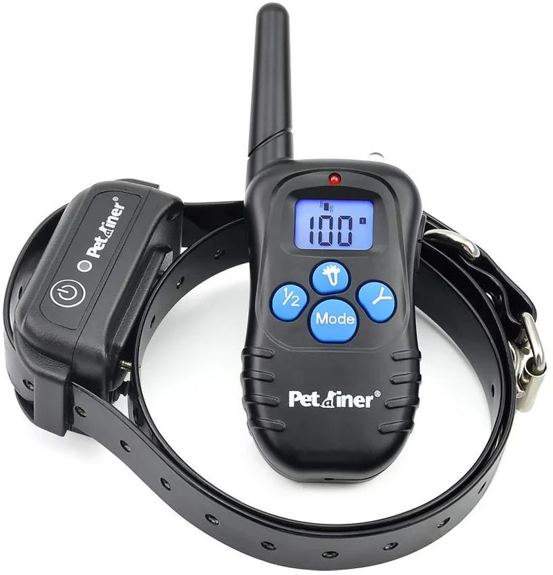 Petrainer Shock Collar for Dogs - Waterproof Rechargeable Dog Training E-Collar with 3 Safe Correction Remote Training Modes, Shock, Vibration, Beep for Dogs Small, Medium, Large