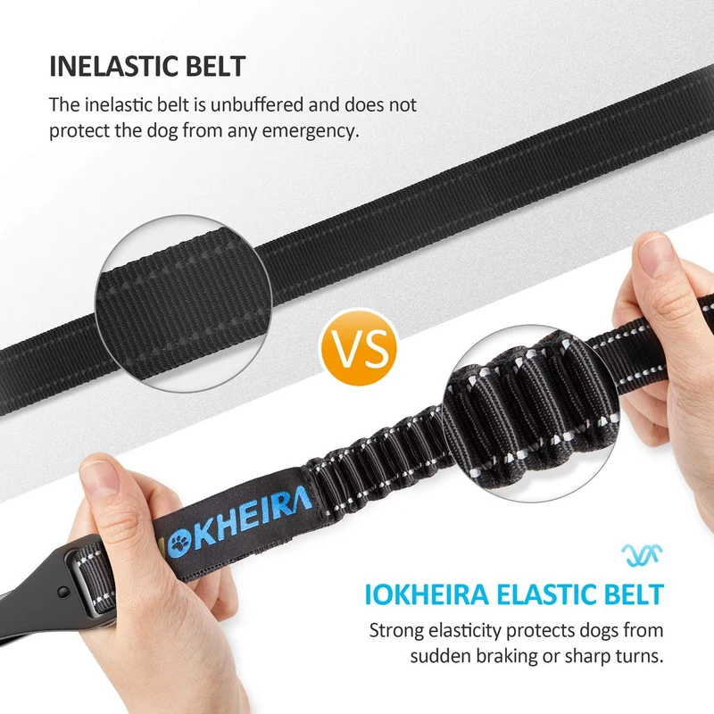 IOKHEIRA Cinturón de seguridad para perro, 3 en 1, ajustable, para mascotas, perros, gatos, coche, cinturón de seguridad de tela de nailon resistente, arnés de cinturón de seguridad para vehículos para viajes y uso diario