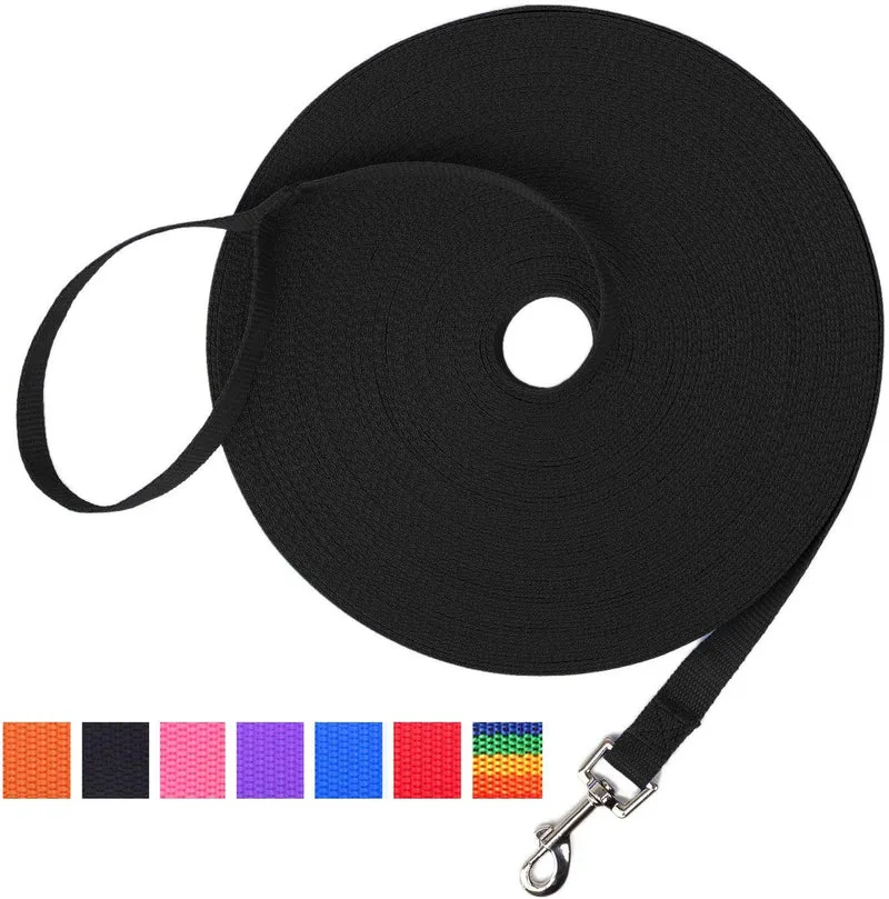 Hi Kiss - Correa de entrenamiento para perro/cachorro de obediencia para entrenamiento de agilidad – 15 ft 20 ft 30 ft 50 ft – ideal para entrenamiento, juego, camping o patio trasero