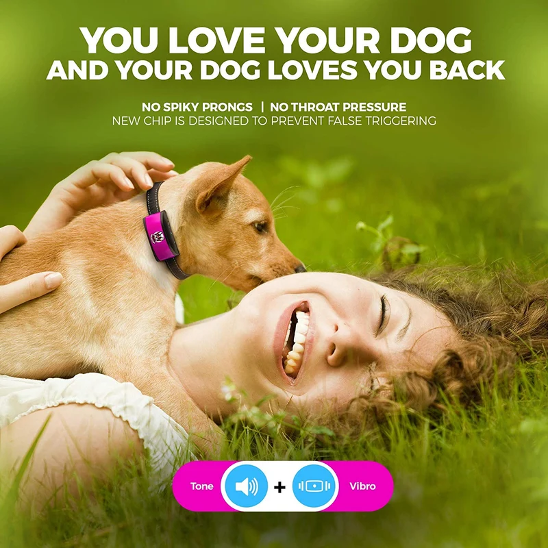 Collar pequeño para perro recargable, antiladridos para perros pequeños – el más pequeño más humano para dejar de ladrar – el collar de entrenamiento de perro sin corteza de choque impermeable – Dispositivo seguro de control de corteza para mascotas