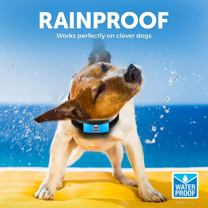 Collar pequeño para perro recargable, antiladridos para perros pequeños – el más pequeño más humano para dejar de ladrar – el collar de entrenamiento de perro sin corteza de choque impermeable – Dispositivo seguro de control de corteza para mascotas