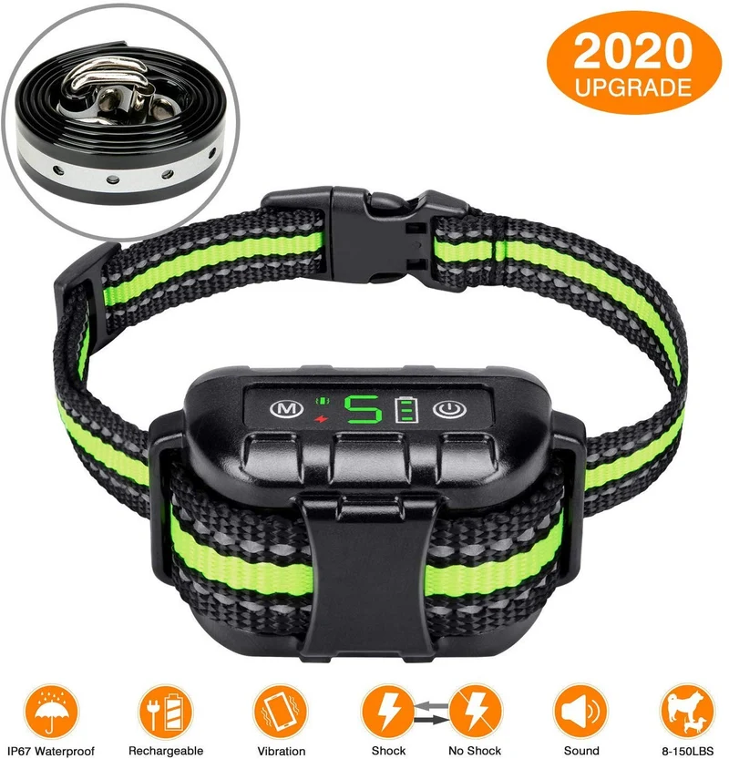 Flittor Bark Collar, No Bark Collar Rechargeable with Beep, Anti bark Collar with Adjustable Sensitivity and Intensity Beep Vibration No Harm Shock for Small Medium Large Dogs