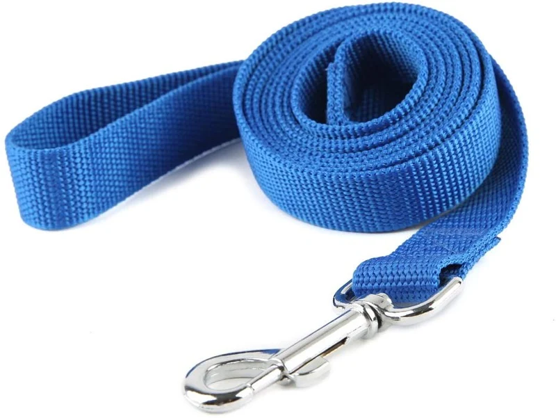 Correa adiestramiento canino nailon resistente, cuerda de tracción, 6 pies de largo, 1 pulgada de ancho, para perros pequeños y medianos.