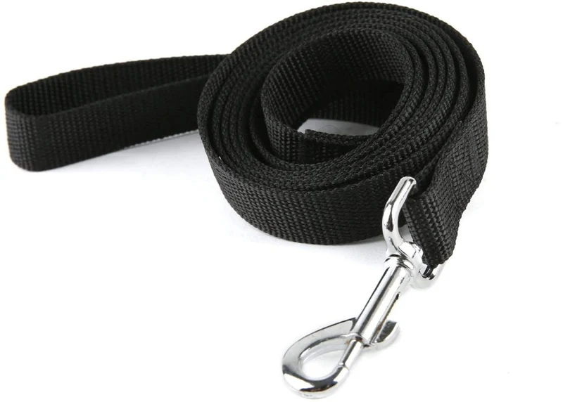 Correa adiestramiento canino nailon resistente, cuerda de tracción, 6 pies de largo, 1 pulgada de ancho, para perros pequeños y medianos.