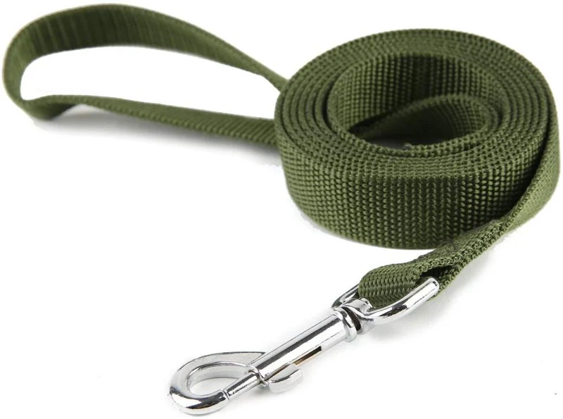 Correa adiestramiento canino nailon resistente, cuerda de tracción, 6 pies de largo, 1 pulgada de ancho, para perros pequeños y medianos.
