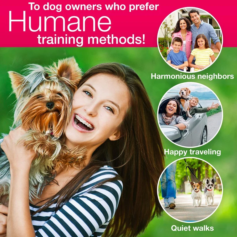 DogRook - Collar de corteza humano, sin choque, acción sin control remoto, modos de vibración y cuidado del sonido, para razas de perros pequeñas, medianas y grandes, sin daño, control de vibración reflectante