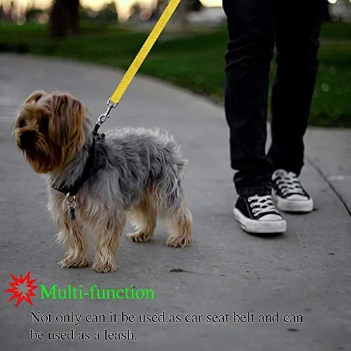 BWOGUE 2 paquetes de correas de seguridad para perros y gatos, para reposacabezas de coche, de nailon, ajustables, para perros, cinturones de seguridad, arnés