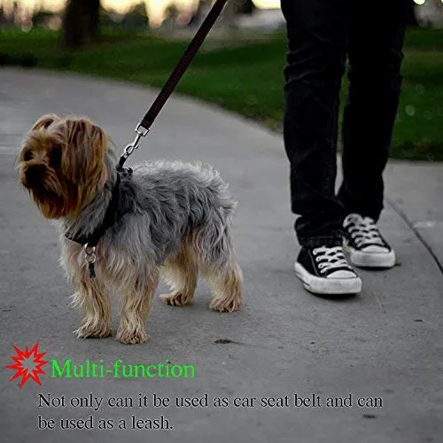 BWOGUE 2 paquetes de correas de seguridad para perros y gatos, para reposacabezas de coche, de nailon, ajustables, para perros, cinturones de seguridad, arnés