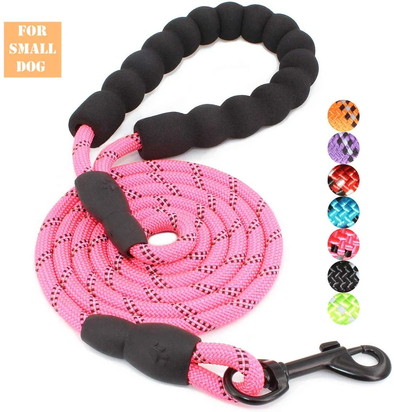 BAAPET 5 FT Strong Dog Leash with Comfortable Padded Handle and Highly Reflective Threads Dog Leashes for Medium and Large Dogs