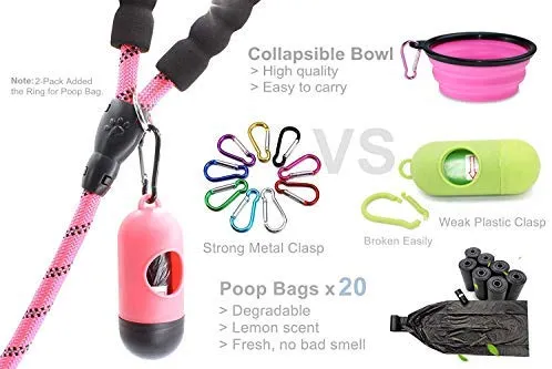 BAAPET 5 FT Strong Dog Leash with Comfortable Padded Handle and Highly Reflective Threads Dog Leashes for Medium and Large Dogs