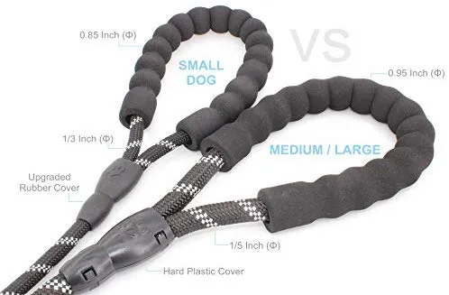 BAAPET 5 FT Strong Dog Leash with Comfortable Padded Handle and Highly Reflective Threads Dog Leashes for Medium and Large Dogs