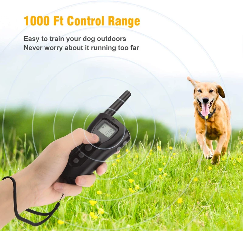 Bousnic - Collar de entrenamiento para perro, 2 perros, con control remoto, recargable, impermeable, con vibración de pitido, para perros pequeños, medianos y grandes (10 libras - 120 libras)