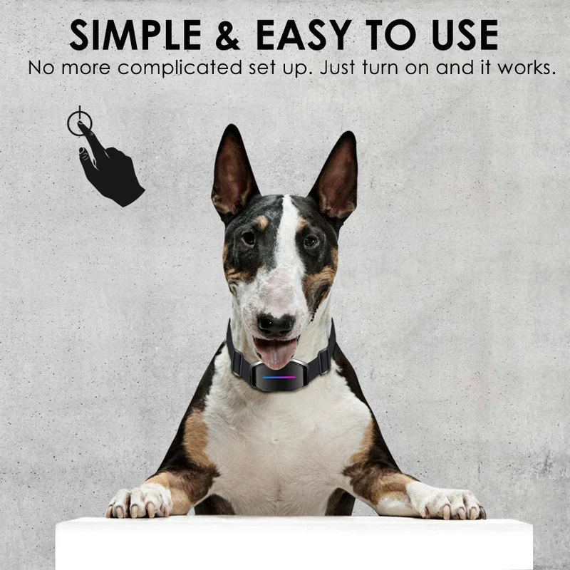 Collar de corteza de perro – Collar antiladridos inteligente con control de corteza, sonido efectivo, vibración y 7 niveles automáticos de forma de choque con indicador LED, fácil de usar, no bloquea el cuello