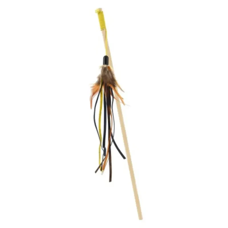 Juguete Gato Vara con Pluma 45 cm