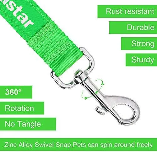2 paquetes de cinturón de seguridad de coche para perros y gatos ajustables de Vastar, fabricados con tela de nailon; para enganchar al arnés