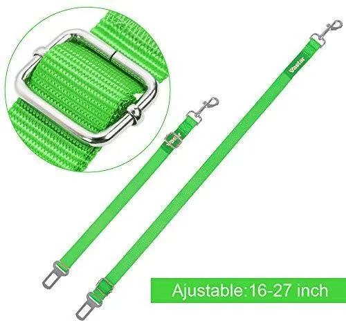 2 paquetes de cinturón de seguridad de coche para perros y gatos ajustables de Vastar, fabricados con tela de nailon; para enganchar al arnés