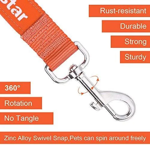 2 paquetes de cinturón de seguridad de coche para perros y gatos ajustables de Vastar, fabricados con tela de nailon; para enganchar al arnés