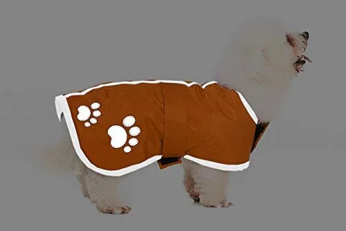 Ropa de Invierno para perro de Pupteck; chaqueta para perros grandes impermeable, reversible y reflectante para el frío