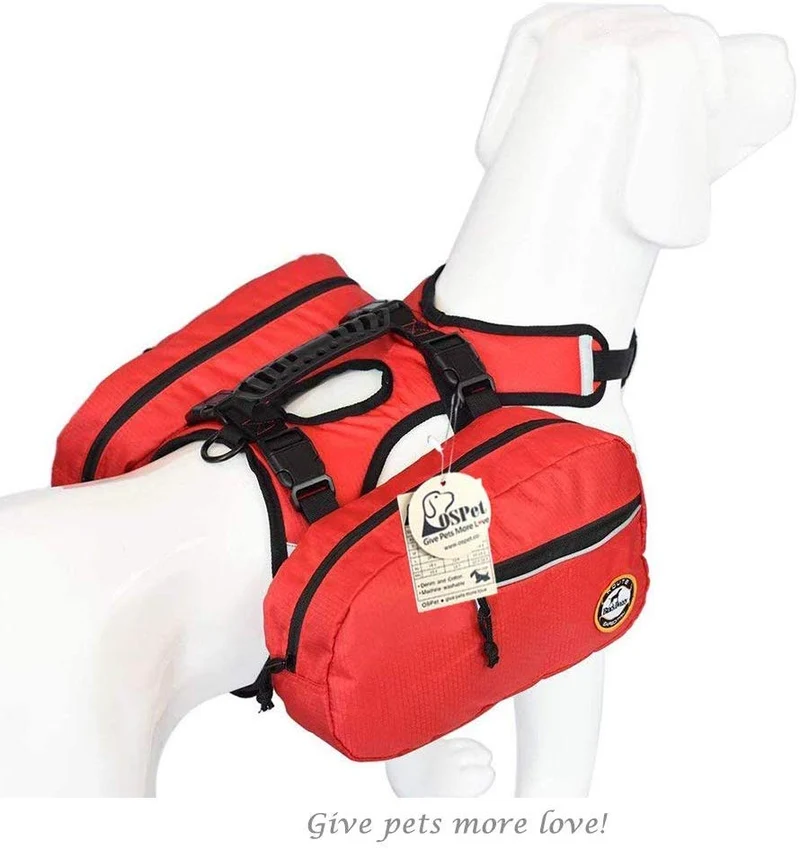OSPet - Mochila para perro grande, desmontable, se convierte al instante en arnés, ajustable