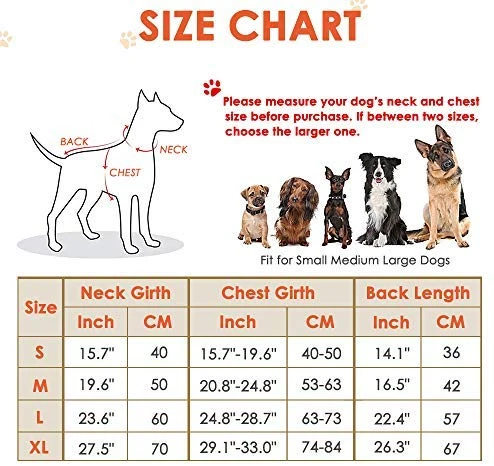 SlowTon - Abrigo de invierno para perro, cálido forro polar para perro, chaqueta exterior con cuello alto y bufanda reflectante, a rayas, ajustable, impermeable, resistente al viento, chaleco suave para cachorros