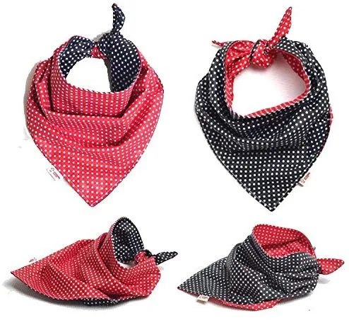 FUNPET (4 unidades) Bandana para perros, baberos triangulares, pañuelos coloridos, Accesorios para gatos y cachorros