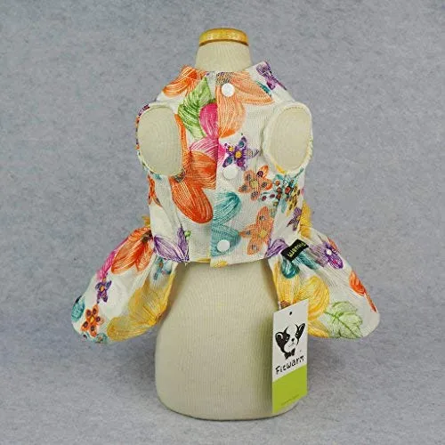 Vestido arnés para perro de Fitwarm, ropa para mascotas, vestido amarillo
