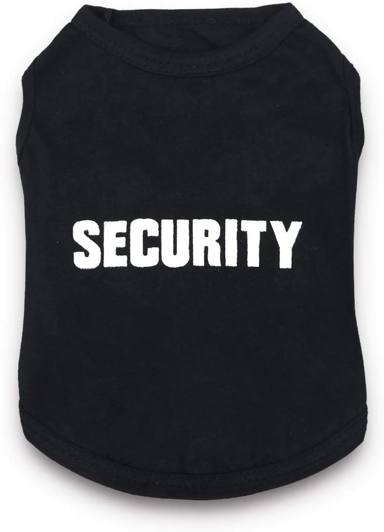 DroolingDog Dog Clothes Security Letters Dog T-Shirt Pet Costume Dogs