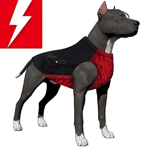 LovinPet Big Dog Jacket/Cold Weather Jacket for Big Dogs/Windproof & Waterproof & Lightweight Large Dogs Winter Jacket -Classic Soft & Warm Large Chest Dog Winter Coat Designed with Pocket