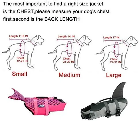 Chaleco salvavidas para perros WOpet a la moda. Chaleco salvavidas para la seguridad del perro en la playa, piscina y barcos