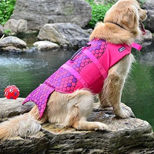 Chaleco salvavidas para perros WOpet a la moda. Chaleco salvavidas para la seguridad del perro en la playa, piscina y barcos
