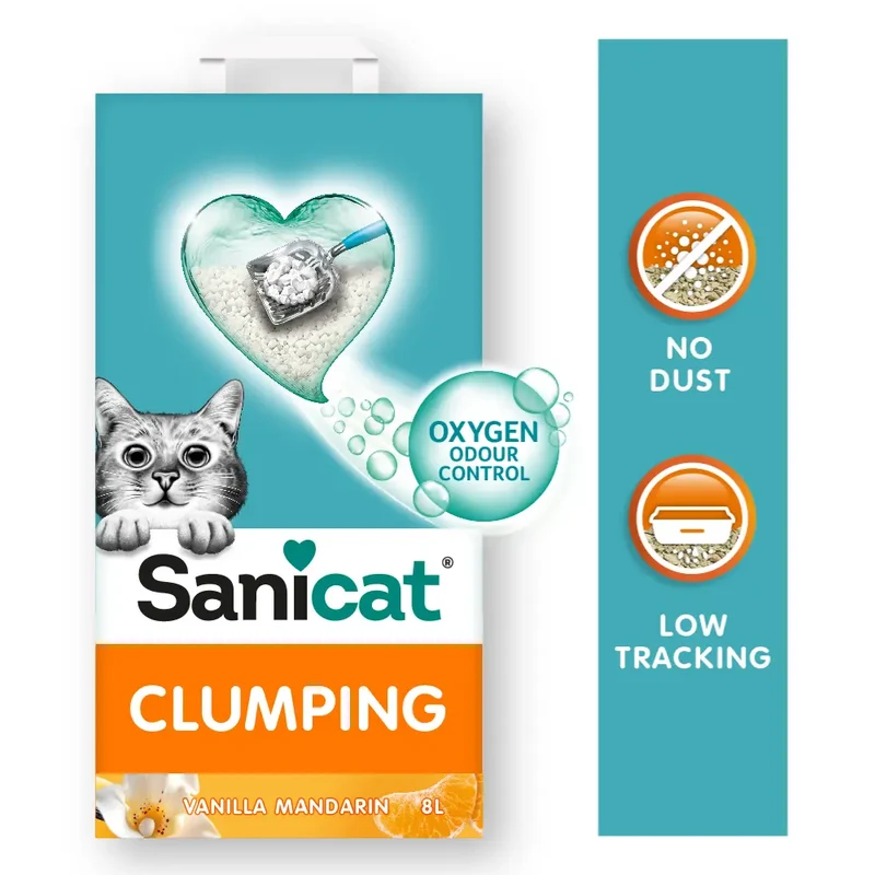 Arena Gato Sanicat Clumping Mandarina 8L