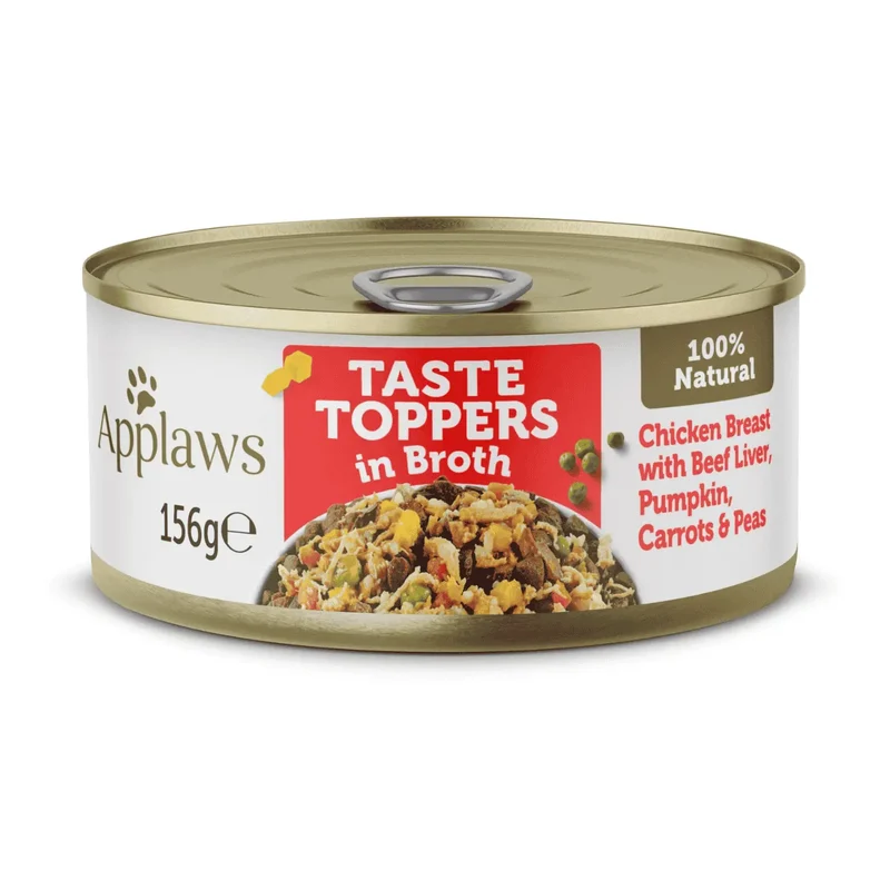 Applaws Dog Lata 156 g Topper Pollo Hígado Ternera Verduras Caldo